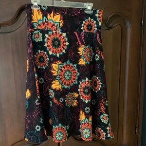 A-Line Skirt with Bold Floral Design